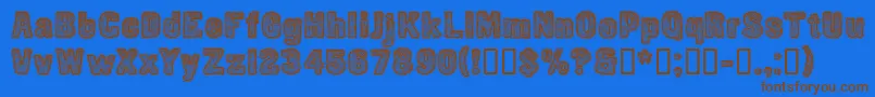 CfetoffedupayspersonalReg Font – Brown Fonts on Blue Background