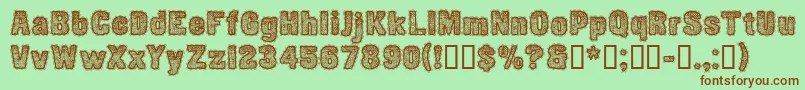 CfetoffedupayspersonalReg Font – Brown Fonts on Green Background