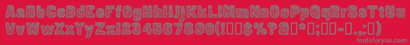 CfetoffedupayspersonalReg Font – Gray Fonts on Red Background