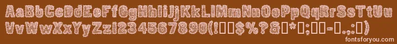 CfetoffedupayspersonalReg Font – Pink Fonts on Brown Background