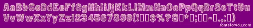 CfetoffedupayspersonalReg Font – Pink Fonts on Purple Background