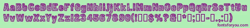 CfetoffedupayspersonalReg Font – Purple Fonts on Green Background