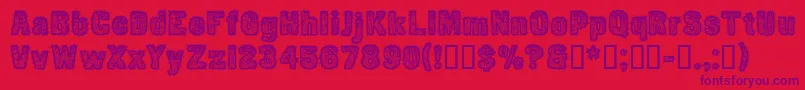 CfetoffedupayspersonalReg Font – Purple Fonts on Red Background