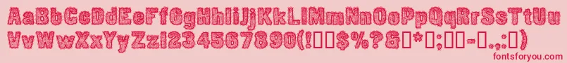 CfetoffedupayspersonalReg Font – Red Fonts on Pink Background