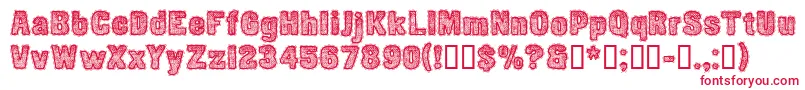 CfetoffedupayspersonalReg Font – Red Fonts on White Background