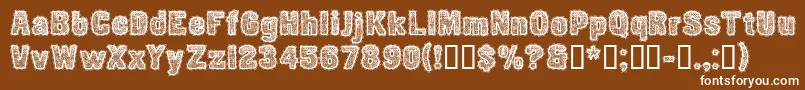 CfetoffedupayspersonalReg Font – White Fonts on Brown Background