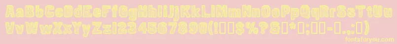 CfetoffedupayspersonalReg Font – Yellow Fonts on Pink Background