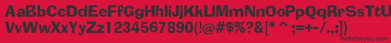 StAdLibRegular Font – Black Fonts on Red Background