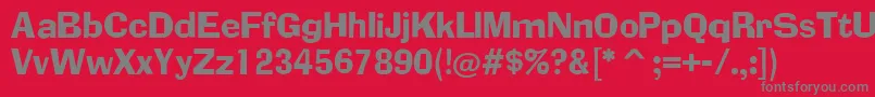 StAdLibRegular Font – Gray Fonts on Red Background