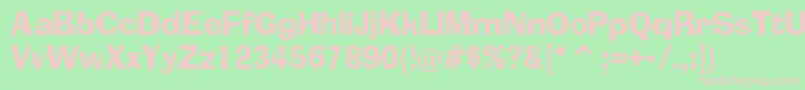 StAdLibRegular Font – Pink Fonts on Green Background