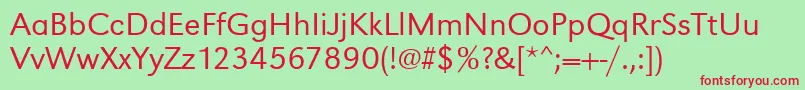 Urwgrotesktligwid Font – Red Fonts on Green Background