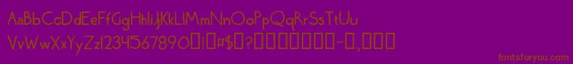 WednesdayLetteringPractice Font – Brown Fonts on Purple Background