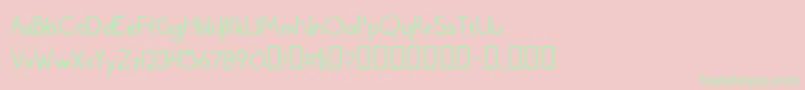 WednesdayLetteringPractice Font – Green Fonts on Pink Background