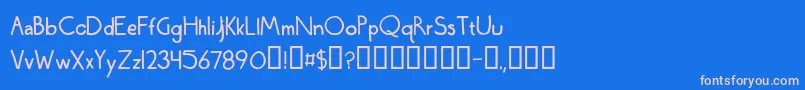 WednesdayLetteringPractice Font – Pink Fonts on Blue Background