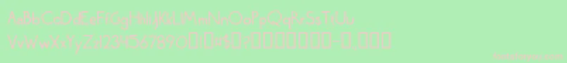Police WednesdayLetteringPractice – polices roses sur fond vert
