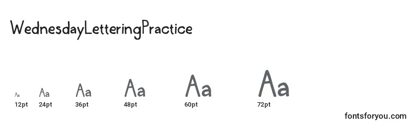 WednesdayLetteringPractice Font Sizes