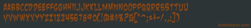 ZombieGutsYanked-fontti – ruskeat fontit mustalla taustalla