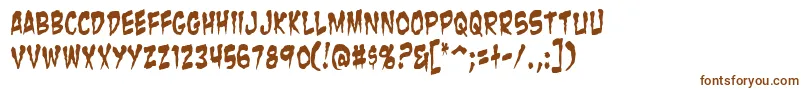 ZombieGutsYanked Font – Brown Fonts on White Background