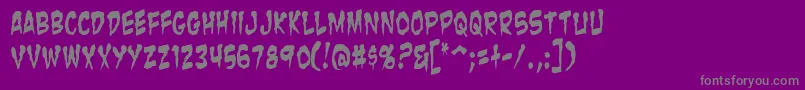 ZombieGutsYanked Font – Gray Fonts on Purple Background