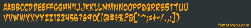 ZombieGutsYanked Font – Orange Fonts on Black Background