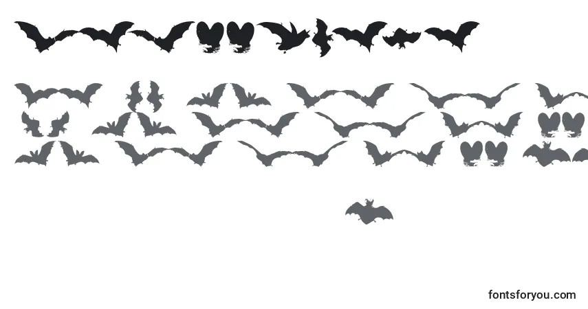 Vampyrbats-fontti – aakkoset, numerot, erikoismerkit