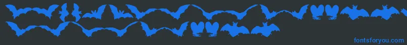 Vampyrbats Font – Blue Fonts on Black Background
