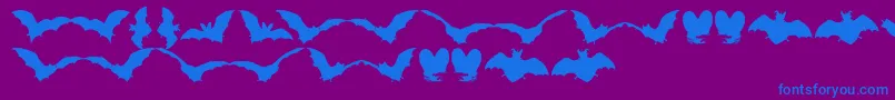 Vampyrbats Font – Blue Fonts on Purple Background