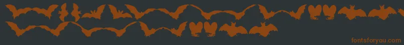 Vampyrbats-fontti – ruskeat fontit mustalla taustalla