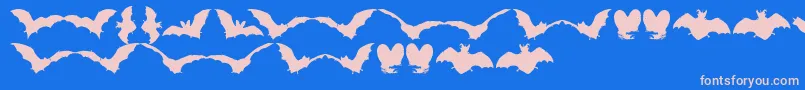 Vampyrbats Font – Pink Fonts on Blue Background