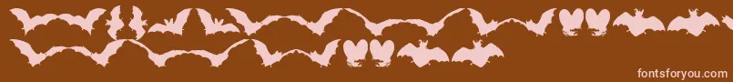 Police Vampyrbats – polices roses sur fond brun
