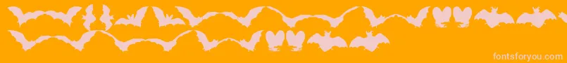 Vampyrbats Font – Pink Fonts on Orange Background