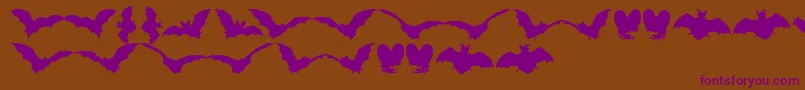 Fonte Vampyrbats – fontes roxas em um fundo marrom