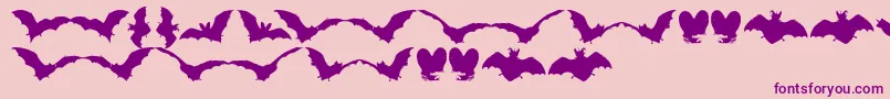 Vampyrbats Font – Purple Fonts on Pink Background