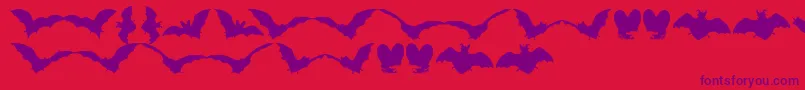 Vampyrbats-Schriftart – Violette Schriften auf rotem Hintergrund