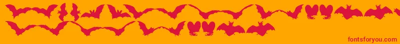 Vampyrbats Font – Red Fonts on Orange Background