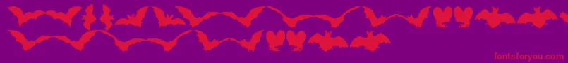 Więcej informacji o czcionce Vampyrbats Czcionka Vampyrbats – czerwone czcionki na fioletowym tle