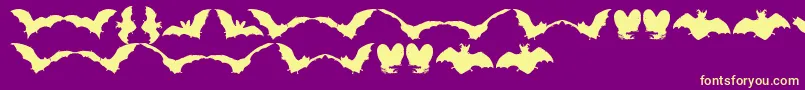 Vampyrbats Font – Yellow Fonts on Purple Background