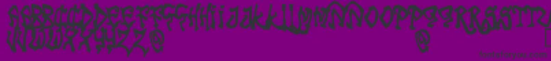 Police Tribf – polices noires sur fond violet