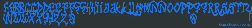 Tribf Font – Blue Fonts on Black Background