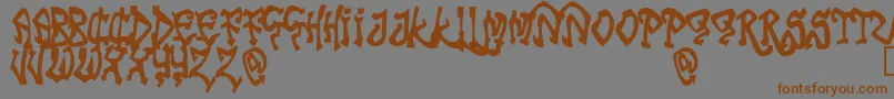 Tribf-Schriftart – Braune Schriften auf grauem Hintergrund