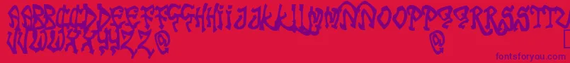 Tribf Font – Purple Fonts on Red Background
