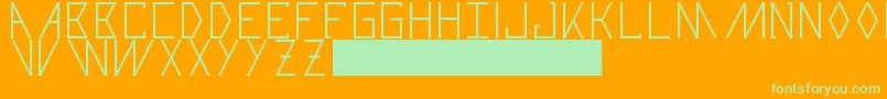 Razorblade Font – Green Fonts on Orange Background