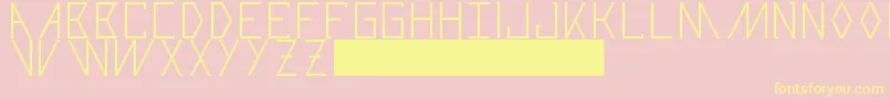 Razorblade Font – Yellow Fonts on Pink Background