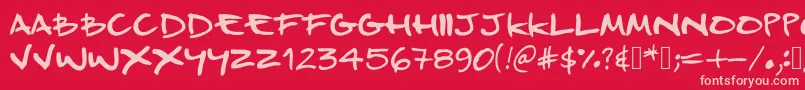 ProductDesign Font – Pink Fonts on Red Background