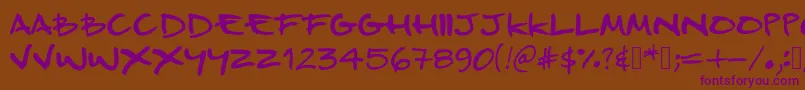 ProductDesign Font – Purple Fonts on Brown Background
