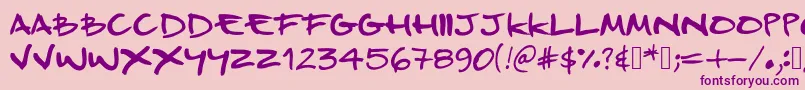 ProductDesign Font – Purple Fonts on Pink Background