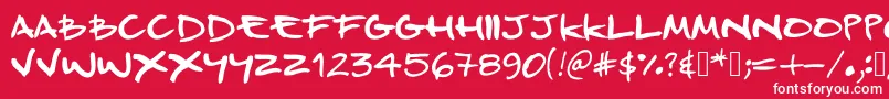 ProductDesign Font – White Fonts on Red Background