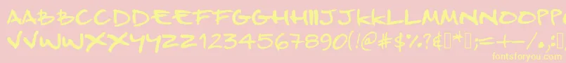 ProductDesign Font – Yellow Fonts on Pink Background