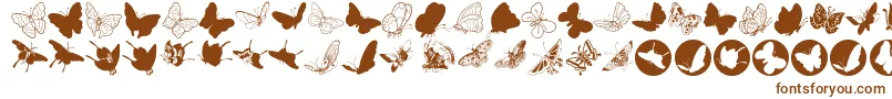 Butterfly Font – Brown Fonts on White Background