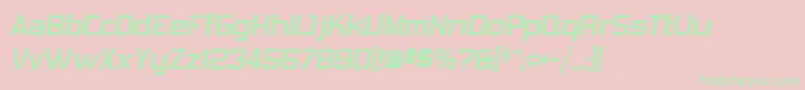 Шрифт VibrocentricBoldItalic – зелёные шрифты на розовом фоне